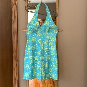 Lilly Pulitzer halter dress sun baked print